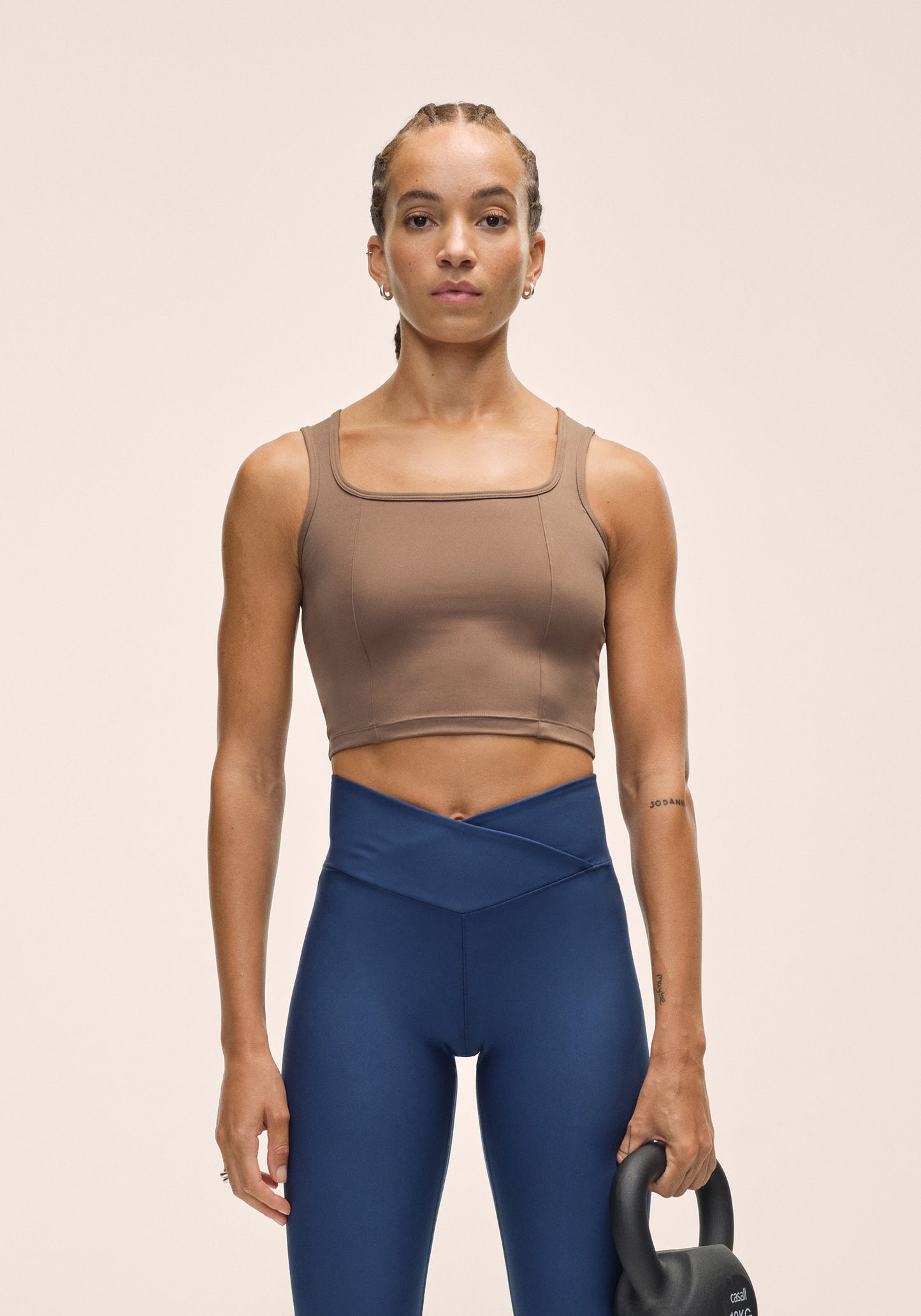 Edge Crop Top - Khaki