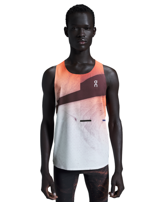 Race Singlet - Flame | White