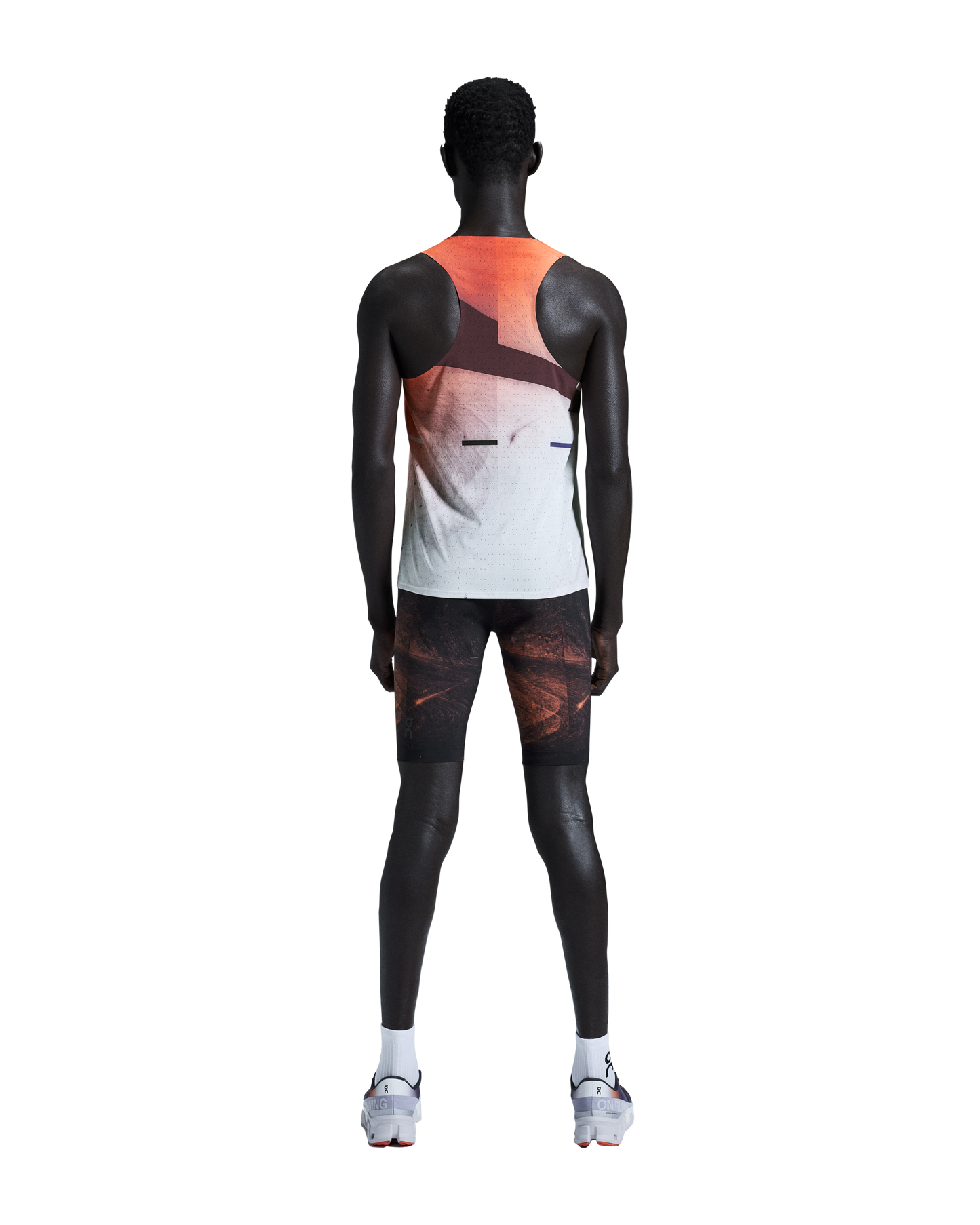 Race Singlet - Flame | White