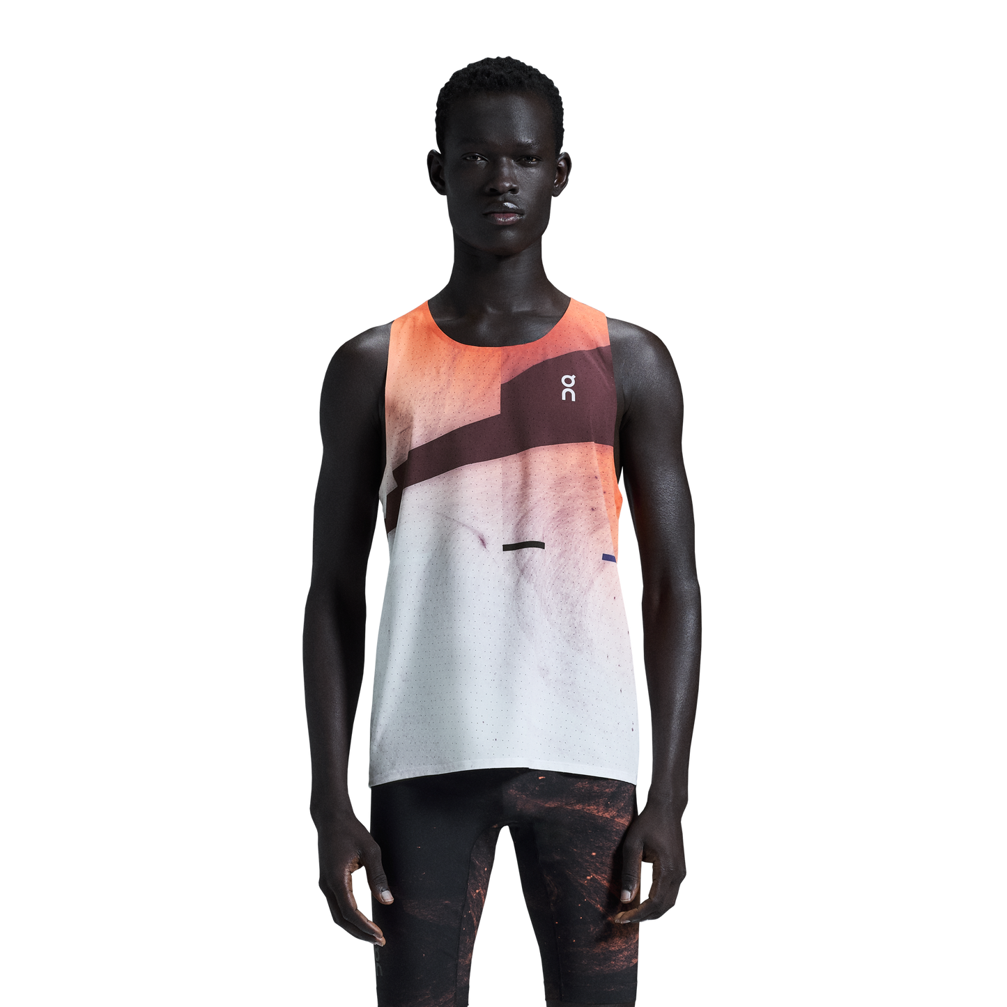 Race Singlet - Flame | White