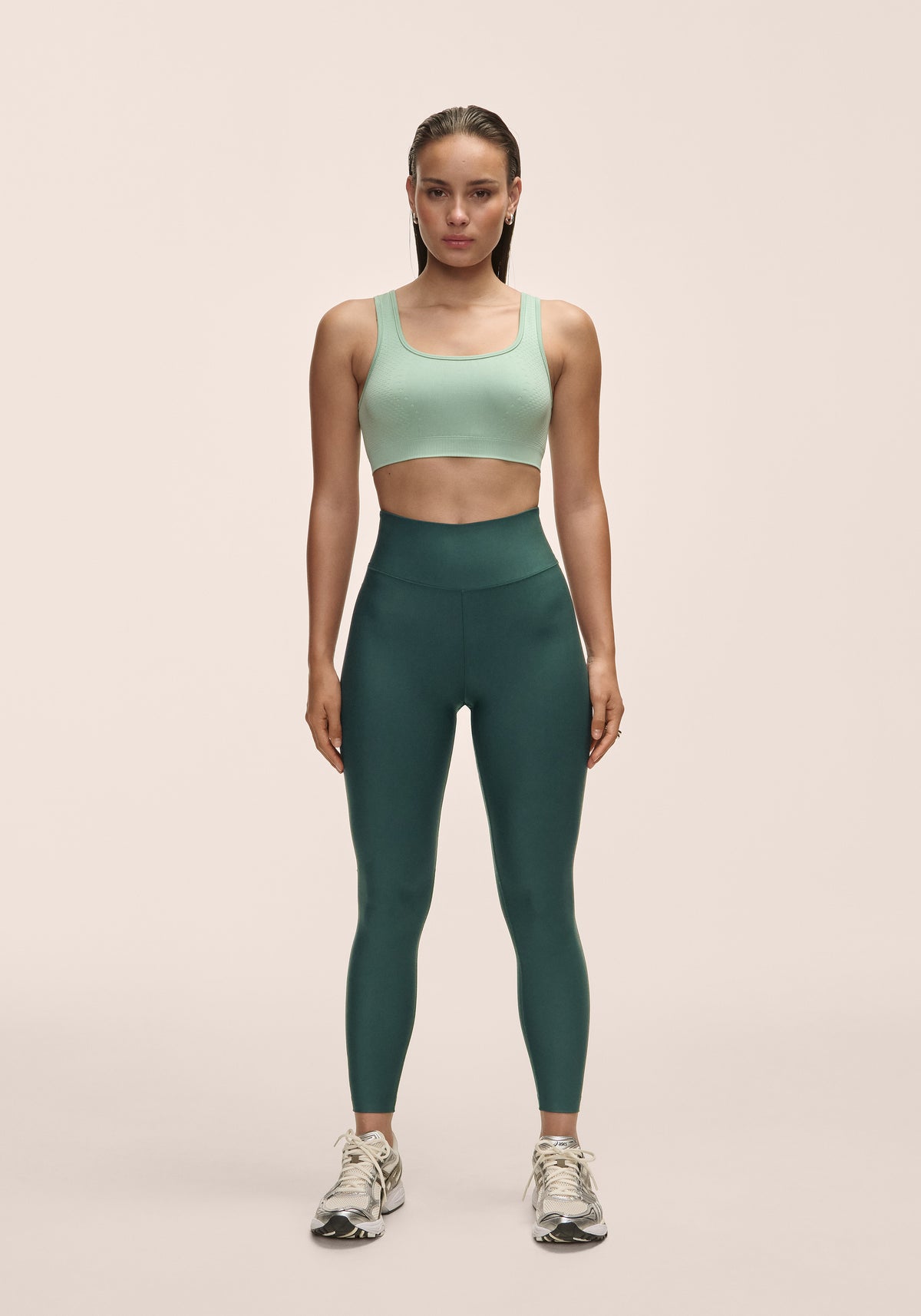 Graphic High Waist Tights Women | Dark Pine