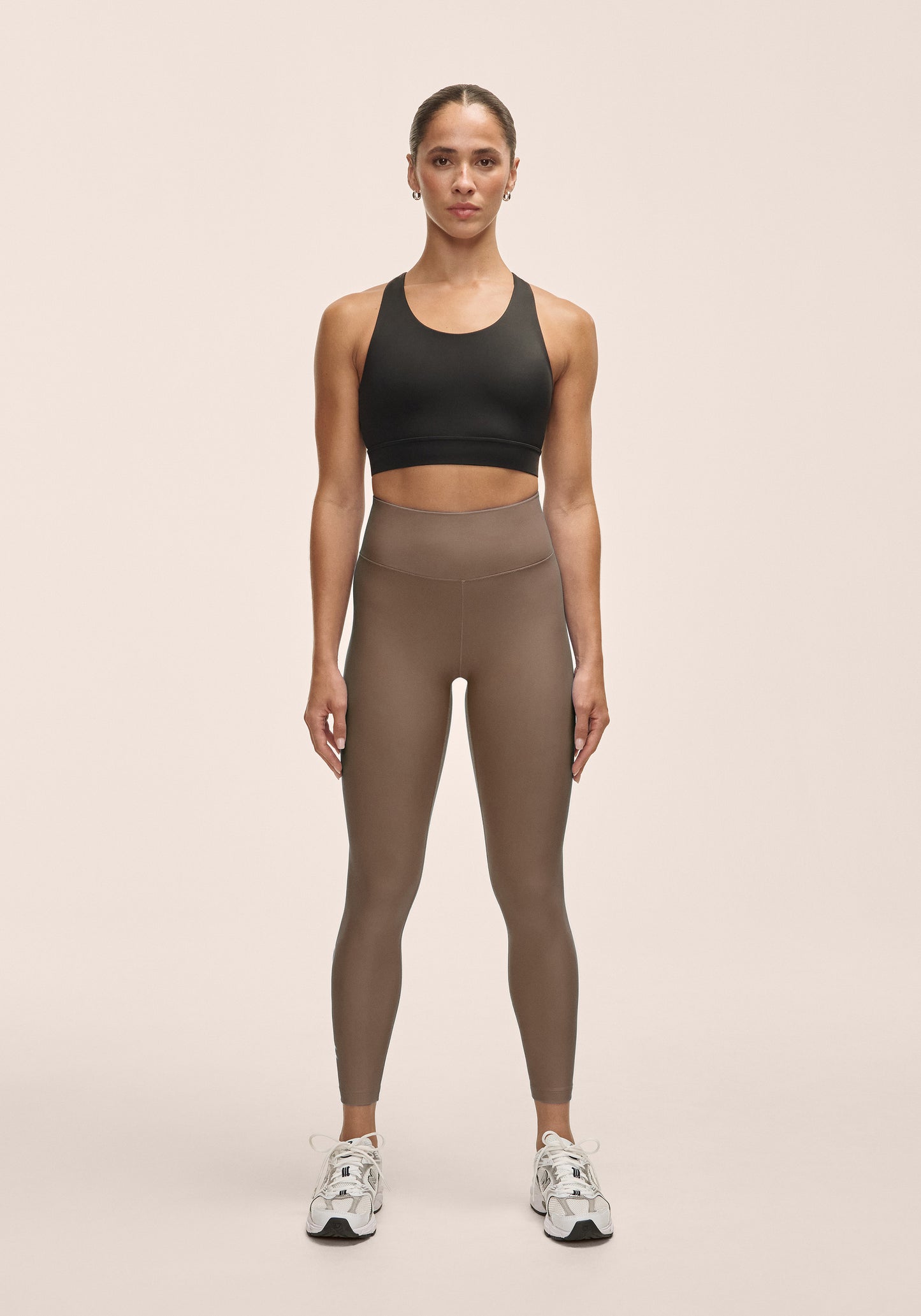 Graphic High Waist Tights - Khaki