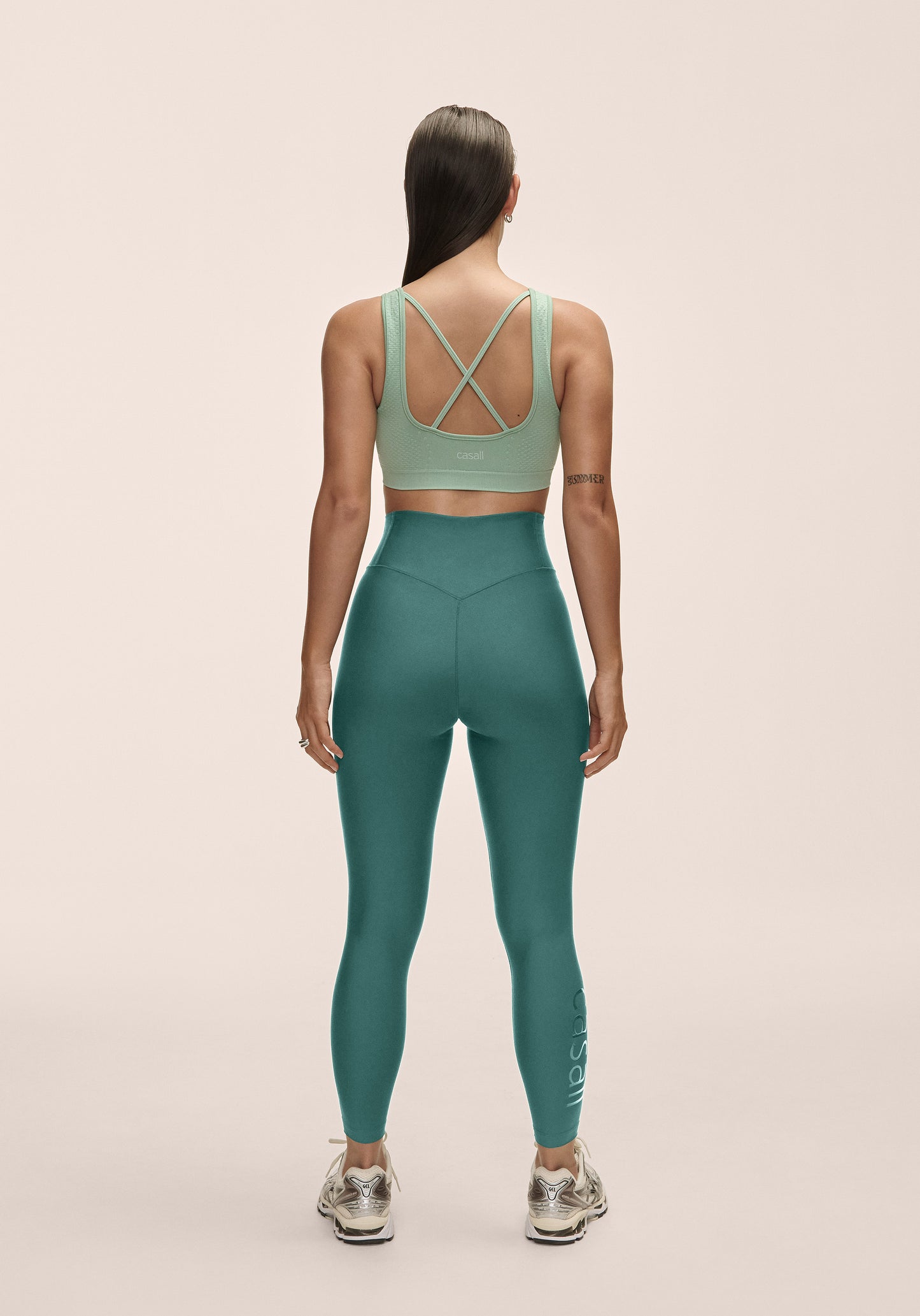 Graphic High Waist Tights - Winter Green