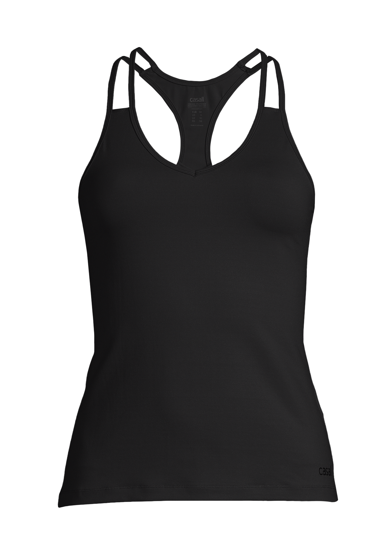 Casall V-Neck Racerback - Black