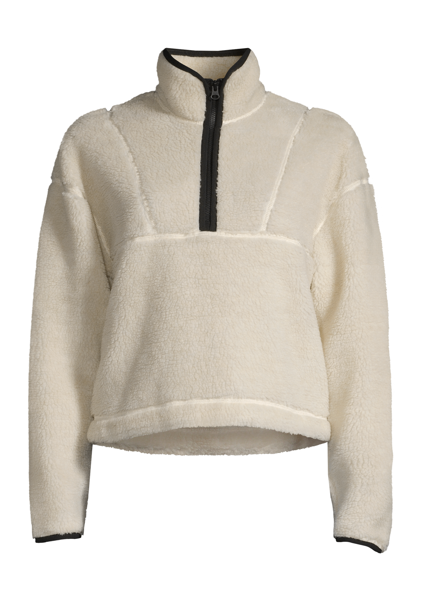 Pile Half Zip - White