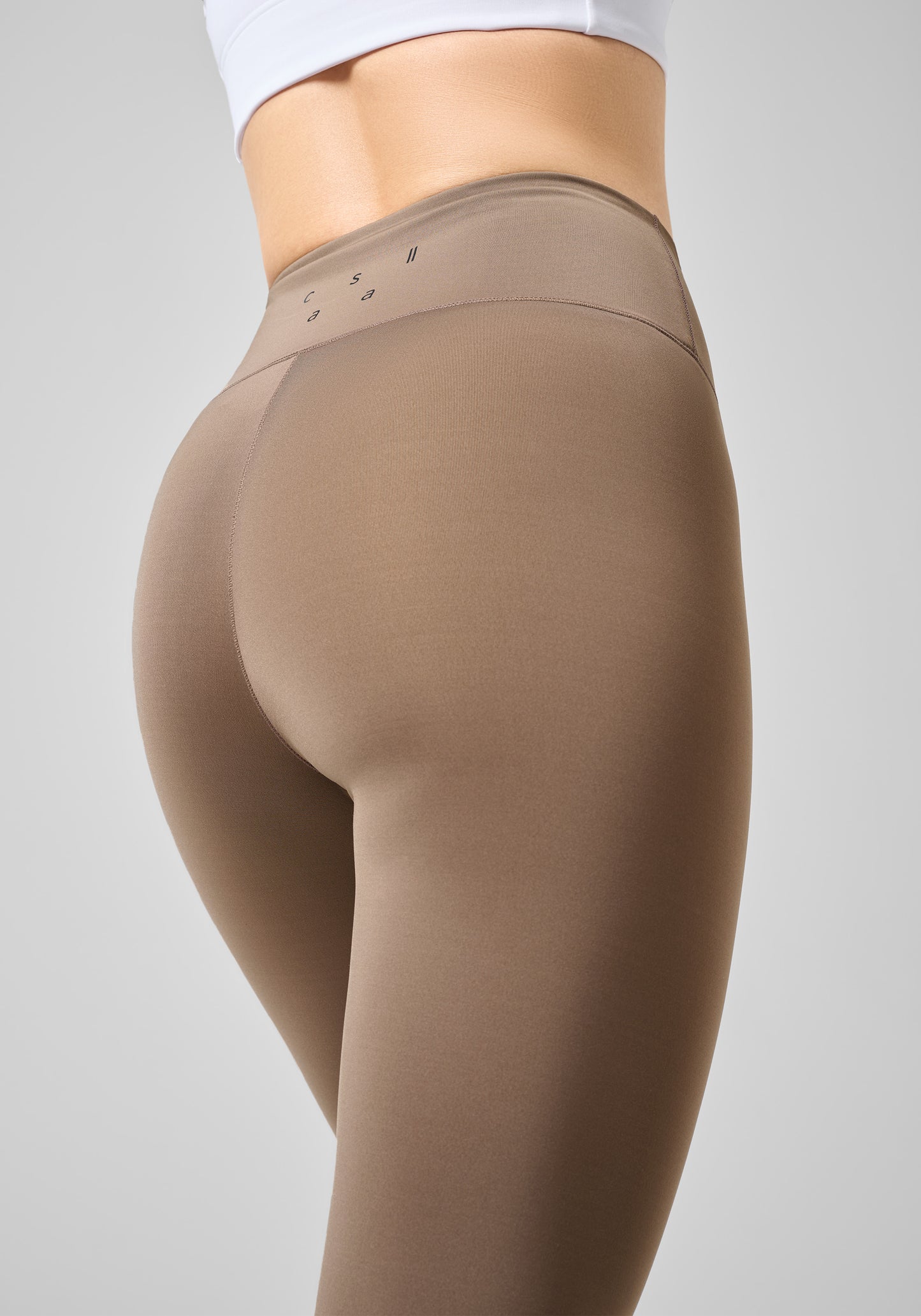 Ultra High Waist Tights - Taupe Brown