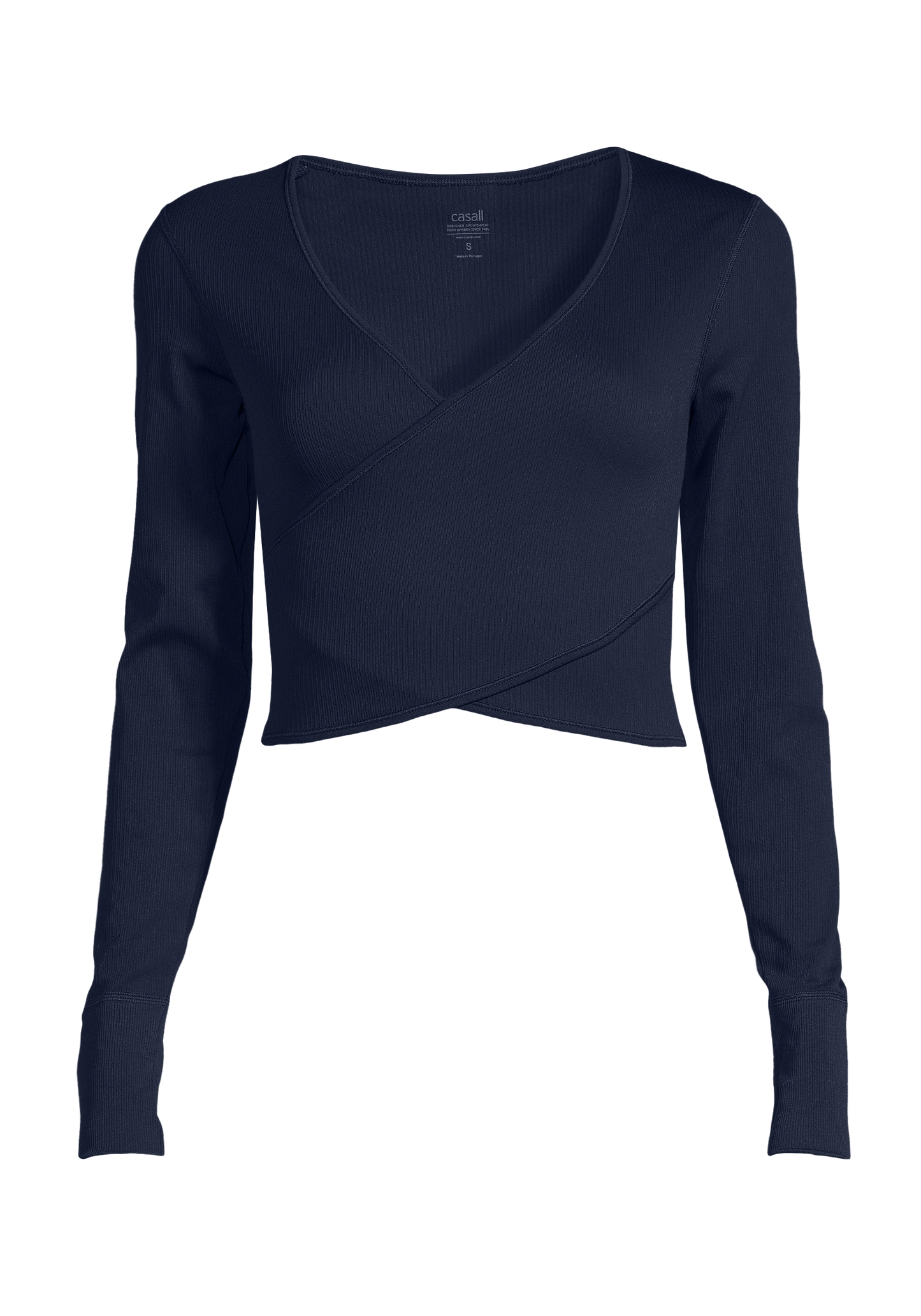 Casall Seamless Rib Wrap Longsleeve - Core Blue