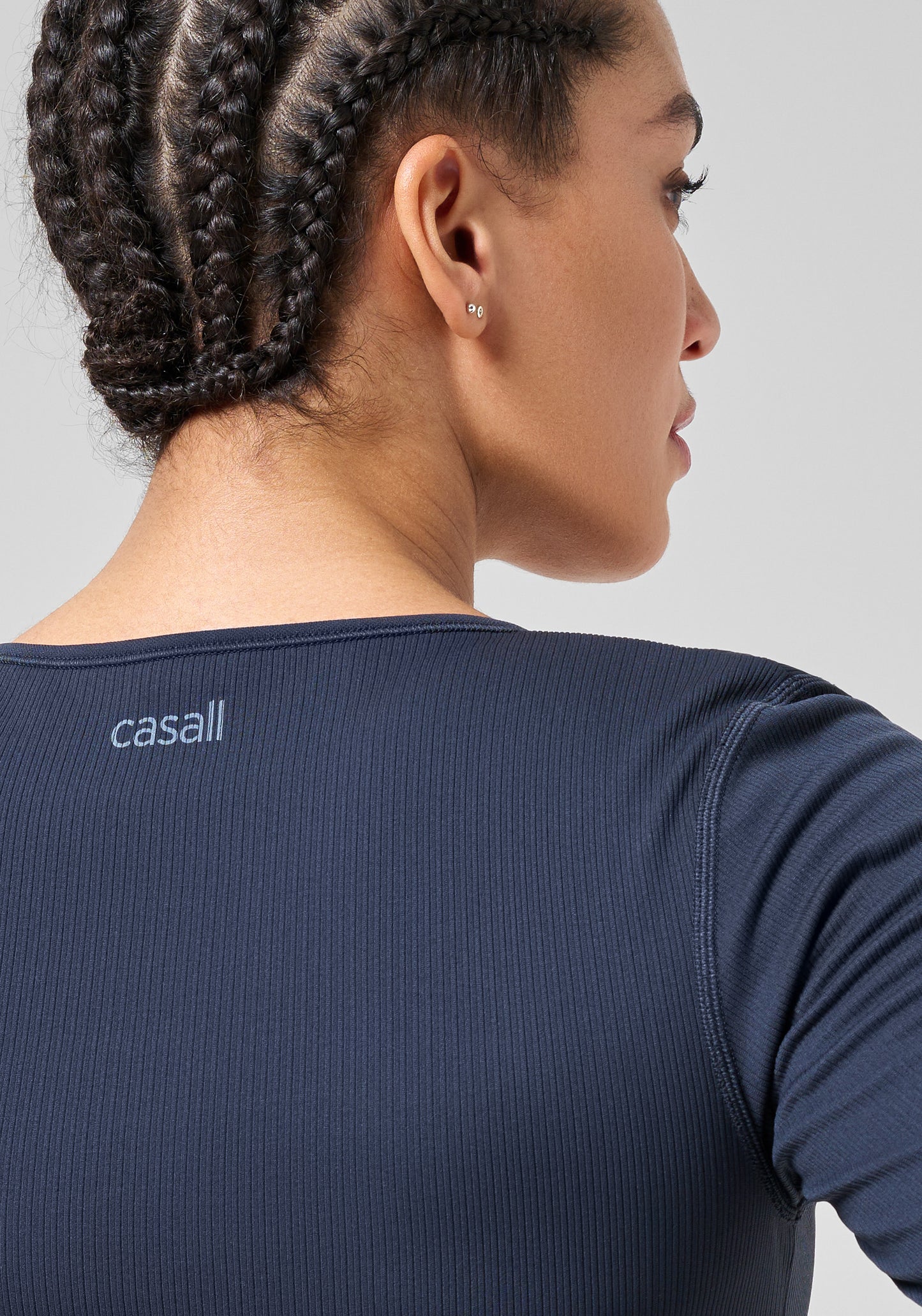 Casall Seamless Rib Wrap Longsleeve - Core Blue