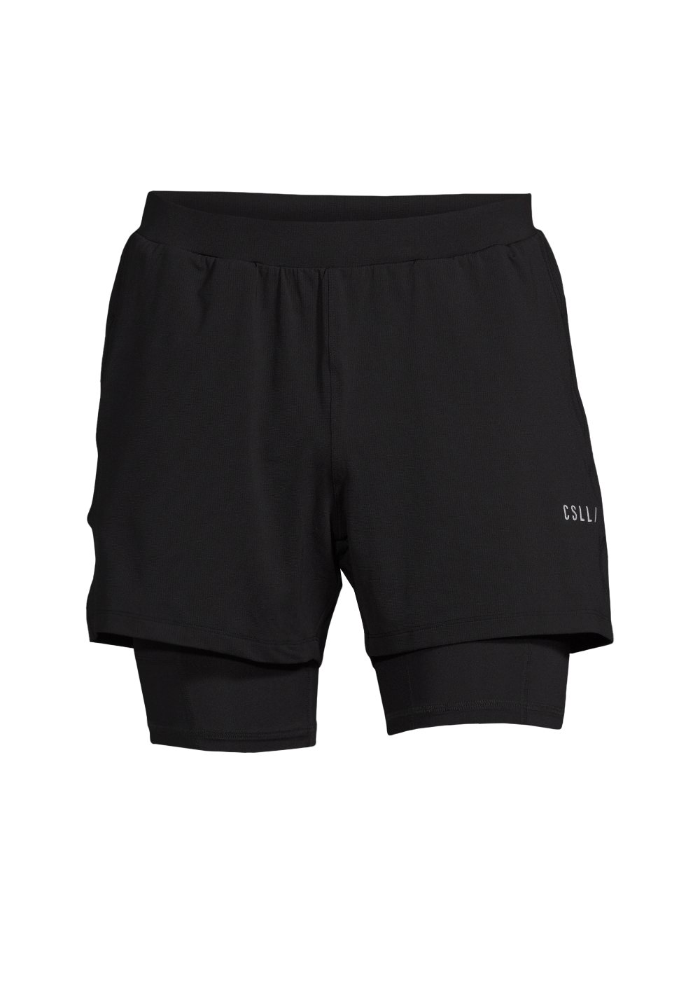 Casall Double Layer Shorts - Black