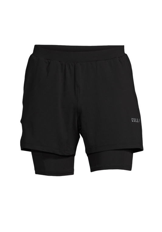 Casall Double Layer Shorts - Black