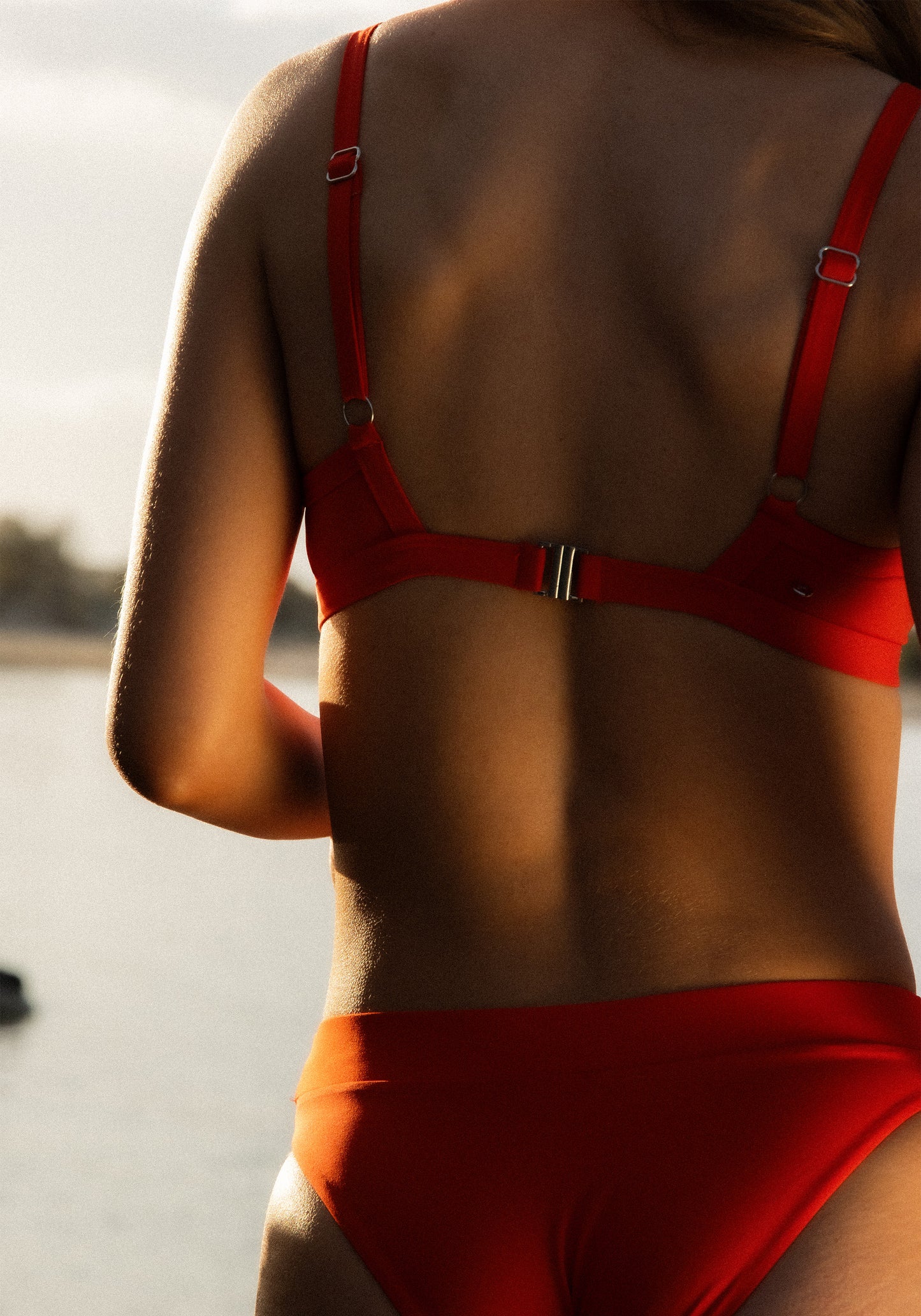 Overlap Bikini Top - Summer Red