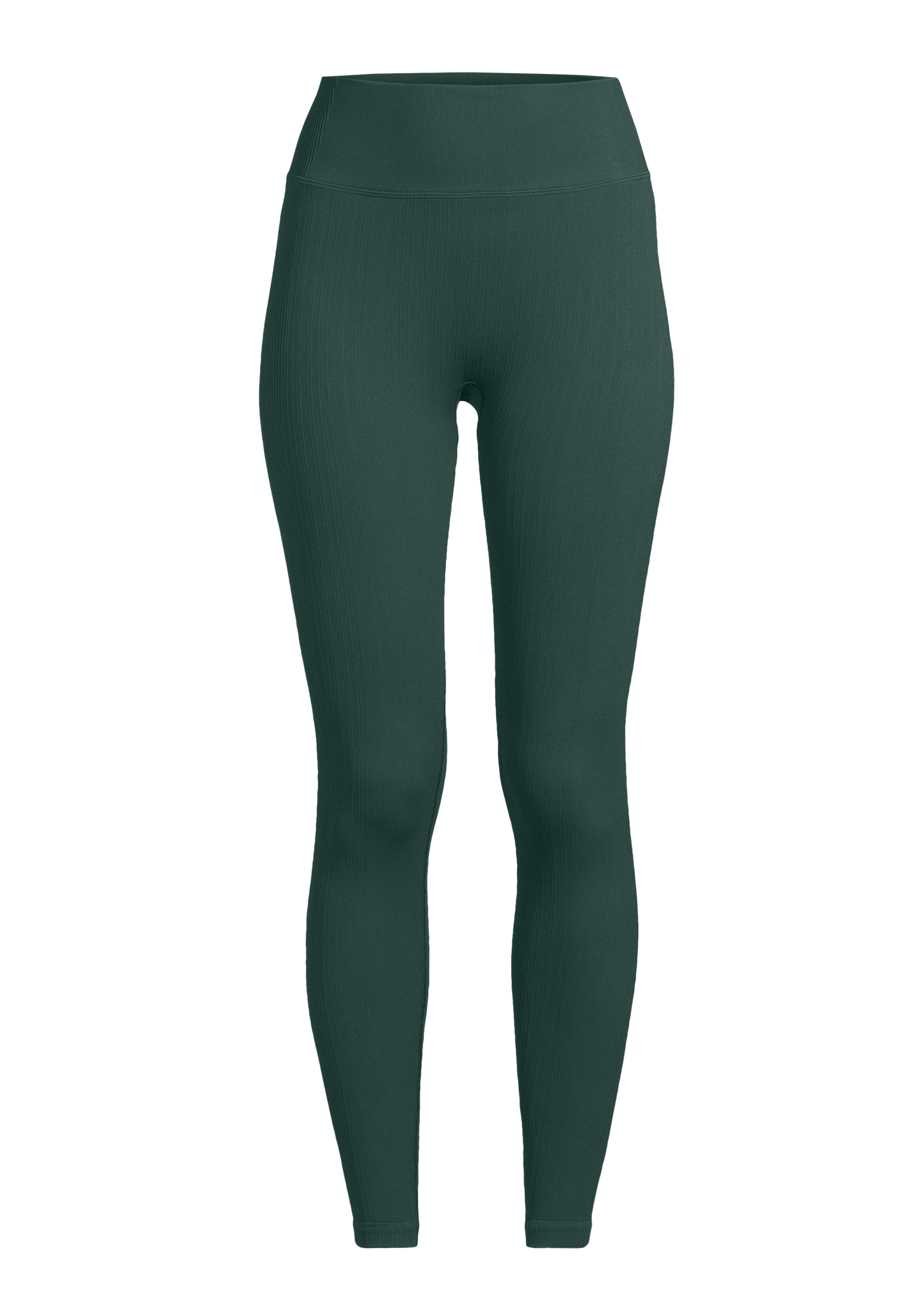 Multi Rib Seamless High Waist Tights - Dark Pine