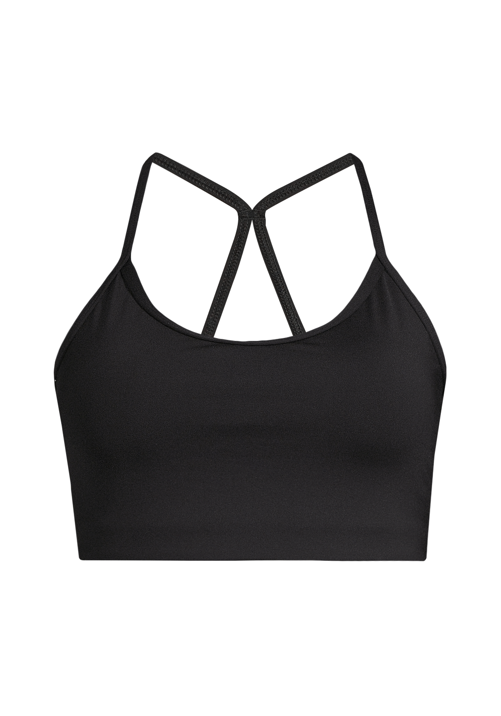 Sleek Strappy Sports Bra - Black