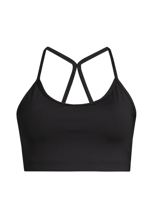 Sleek Strappy Sports Bra - Black