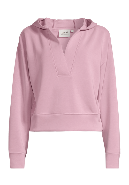 Peachy V-Neck Hoodie - Winter Mauve