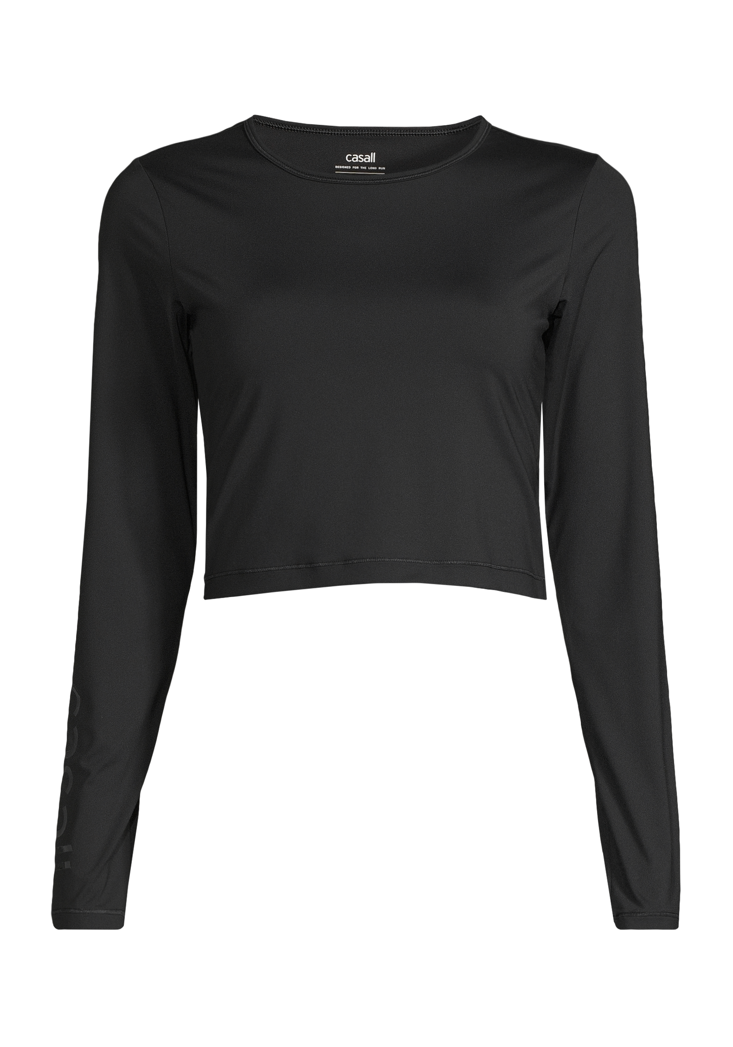 Graphic Crop Long Sleeve - Black