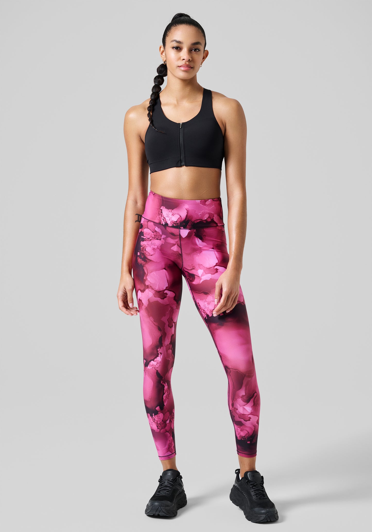 Ultra High Waist Printed Tights - Ice Pink