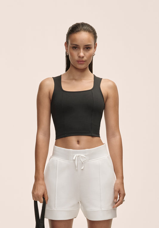 Edge Crop Top - Black