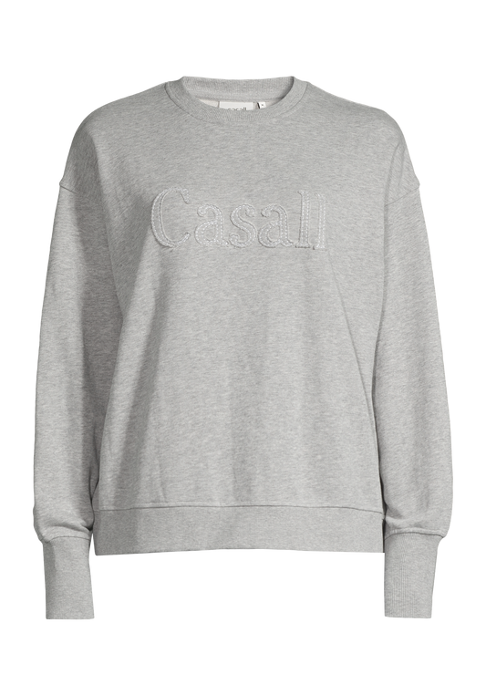 Terry Spring Graphic Crew - Grey Melange