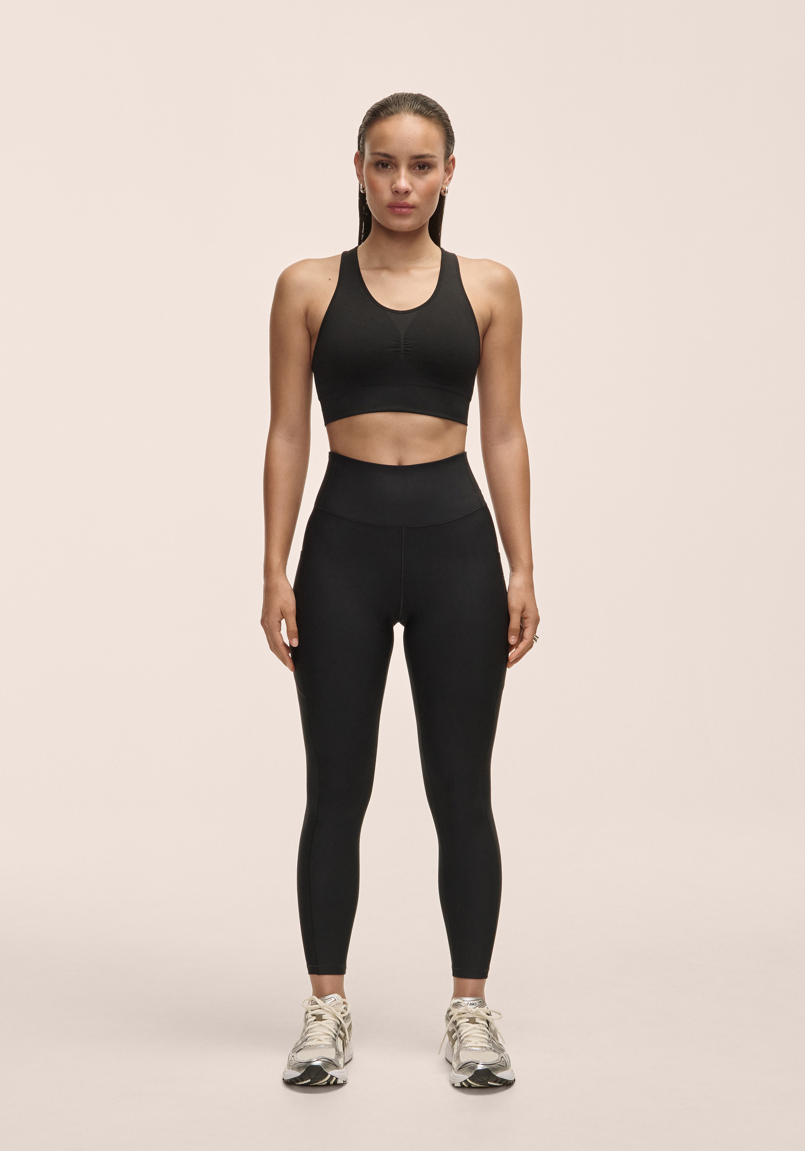 Pure Pocket High Waist Tights Women | Black