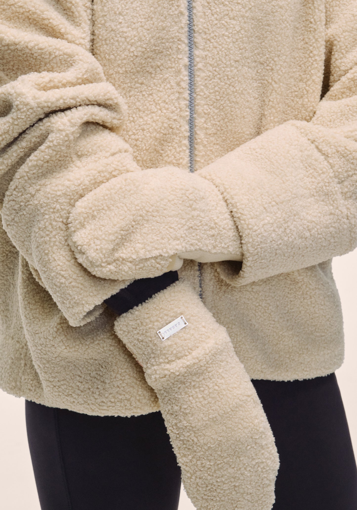 Sherpa Short Zip Jacket - Ecru