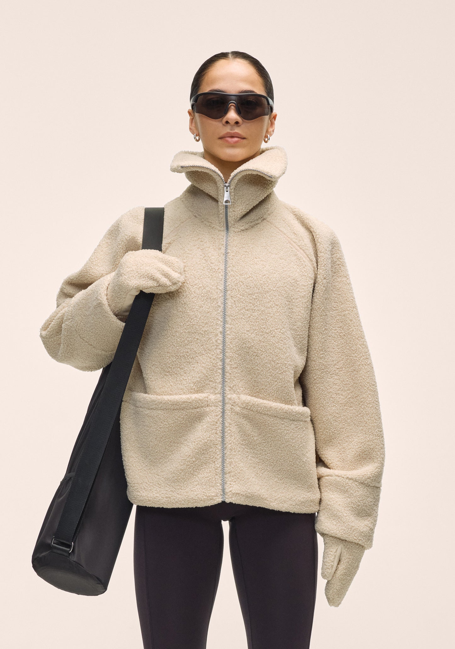 Sherpa Short Zip Jacket - Ecru