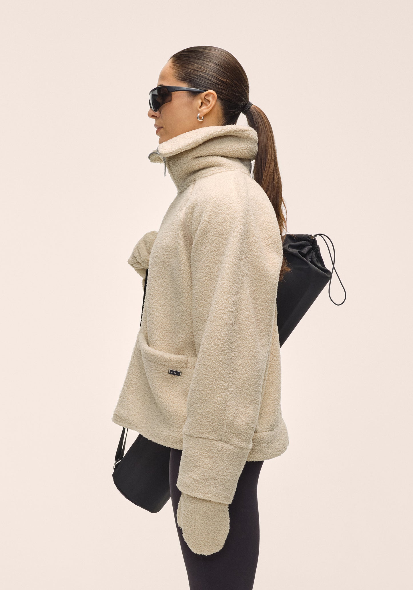 Sherpa Short Zip Jacket - Ecru