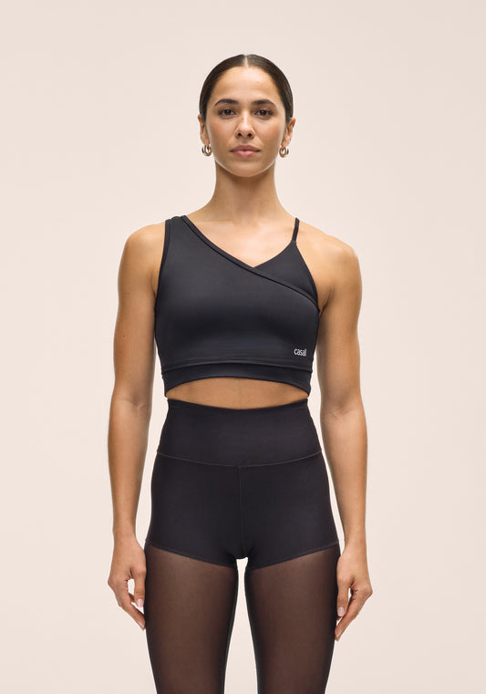 Asymmetry Sports Top - Black