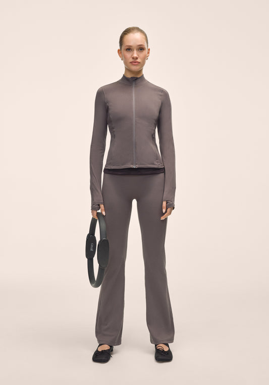 Soft Touch Zip Jacket - Dk Grey