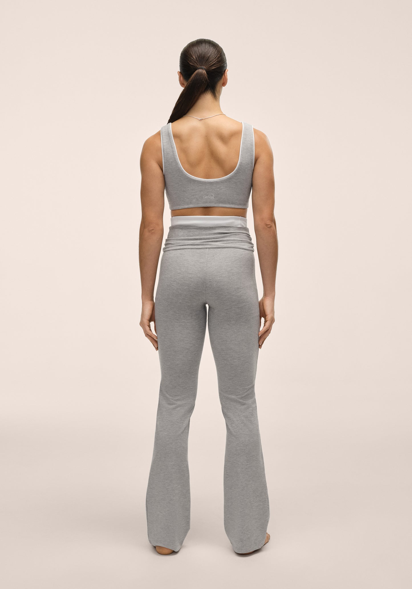 Sublime Folded Flare Pants - Grey Melange