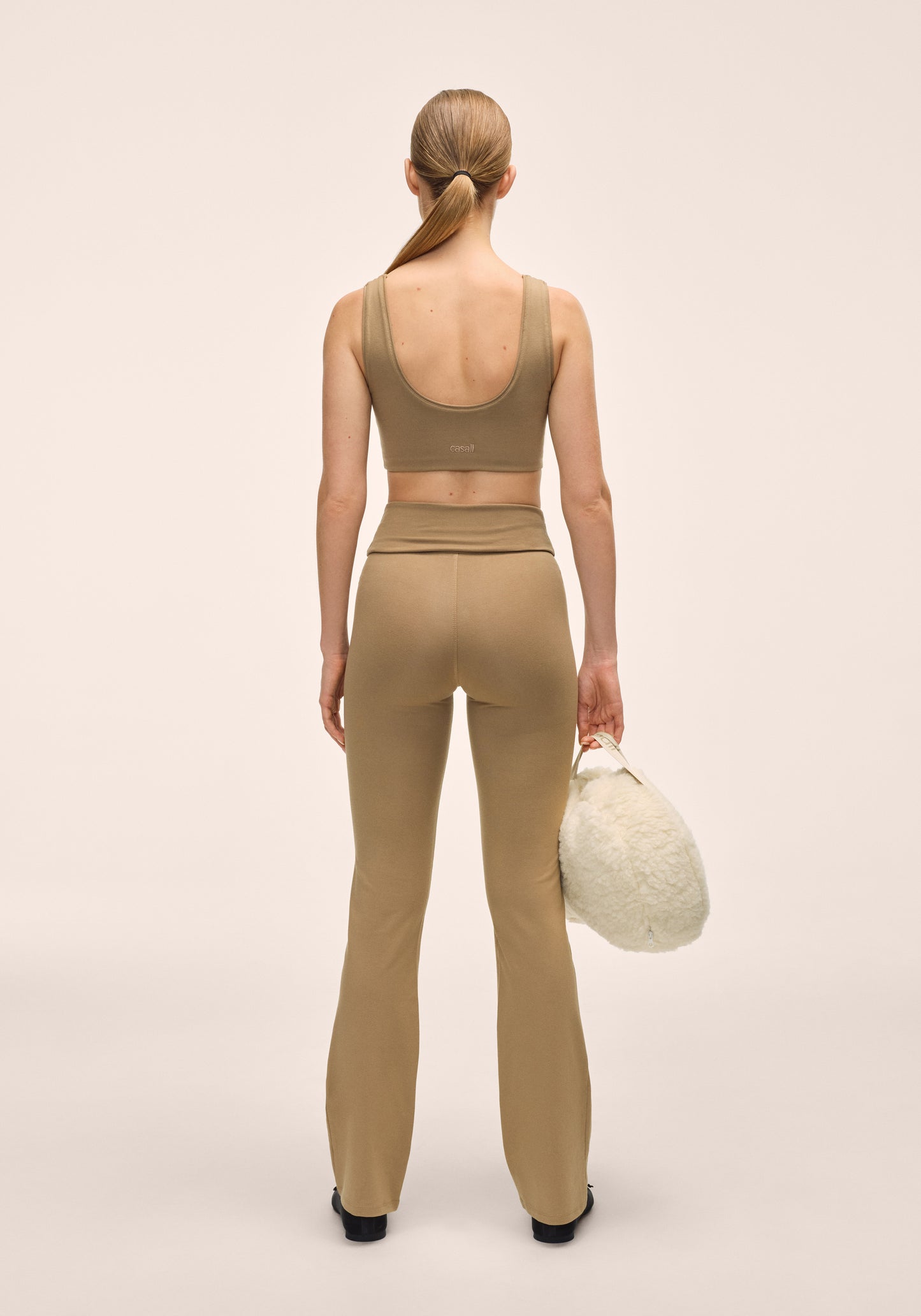 Sublime Folded Flare Pants - Light Khaki