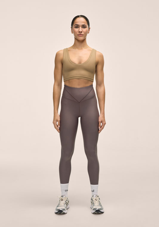 V-shape High Waist Tights - Dk Grey