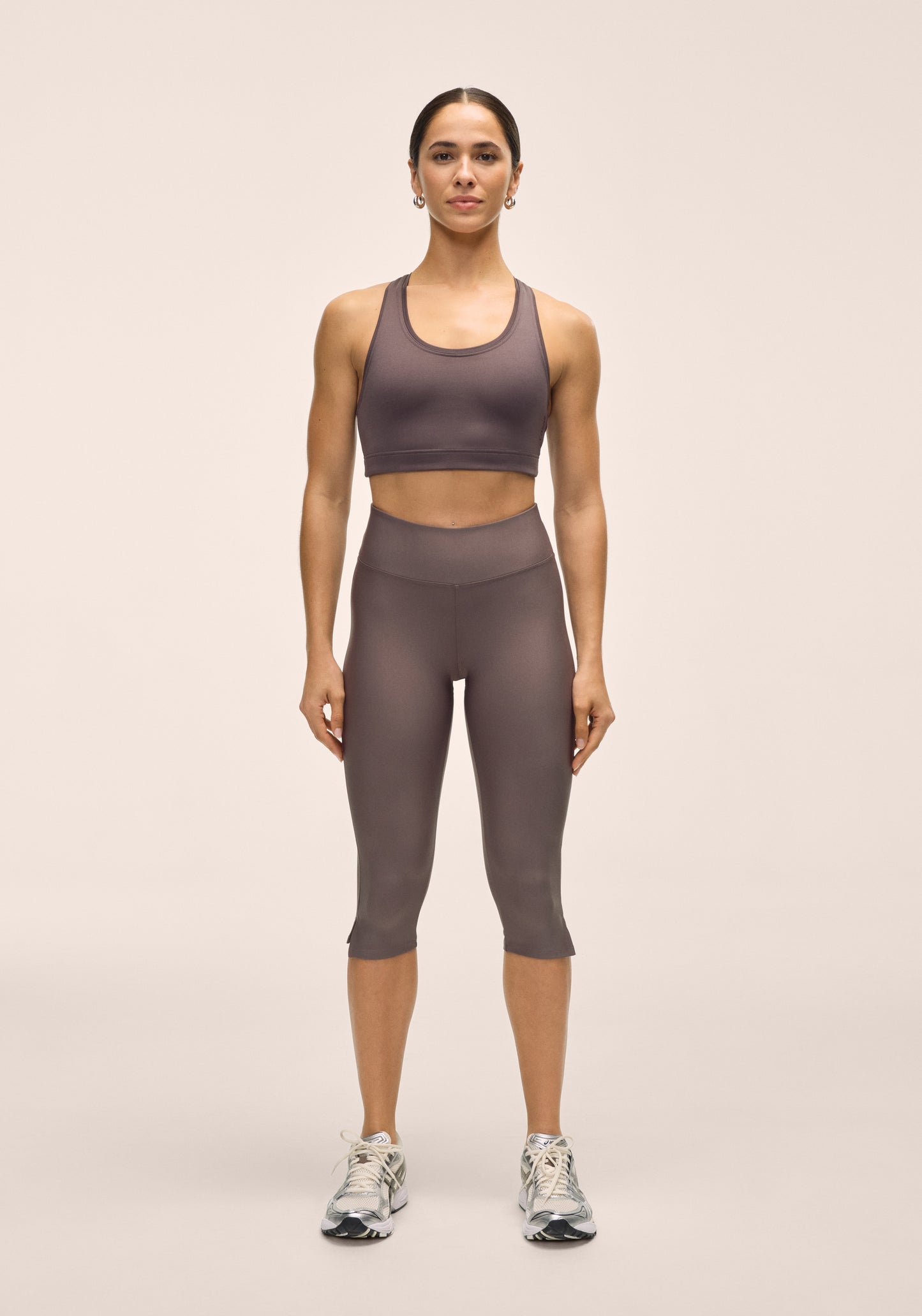 Capri Slit Regular Waist - Dk Grey