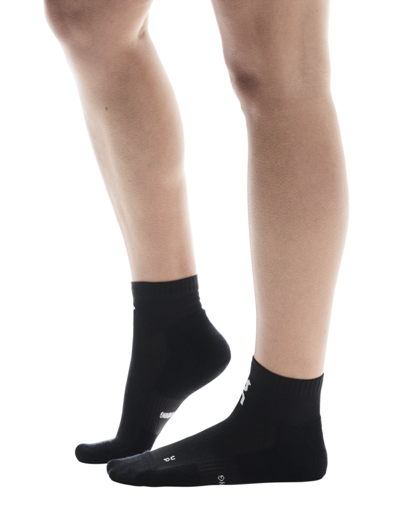 Core Run Sock Mid 2P - Black