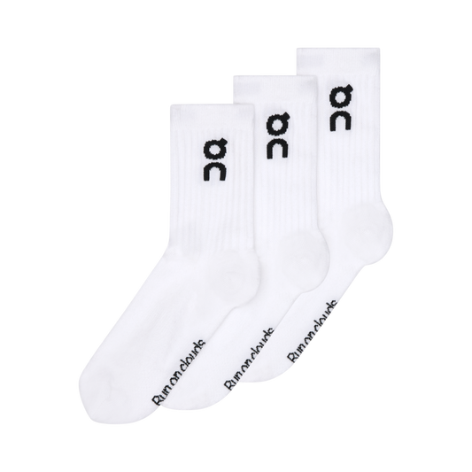 Logo Sock High 3P - White
