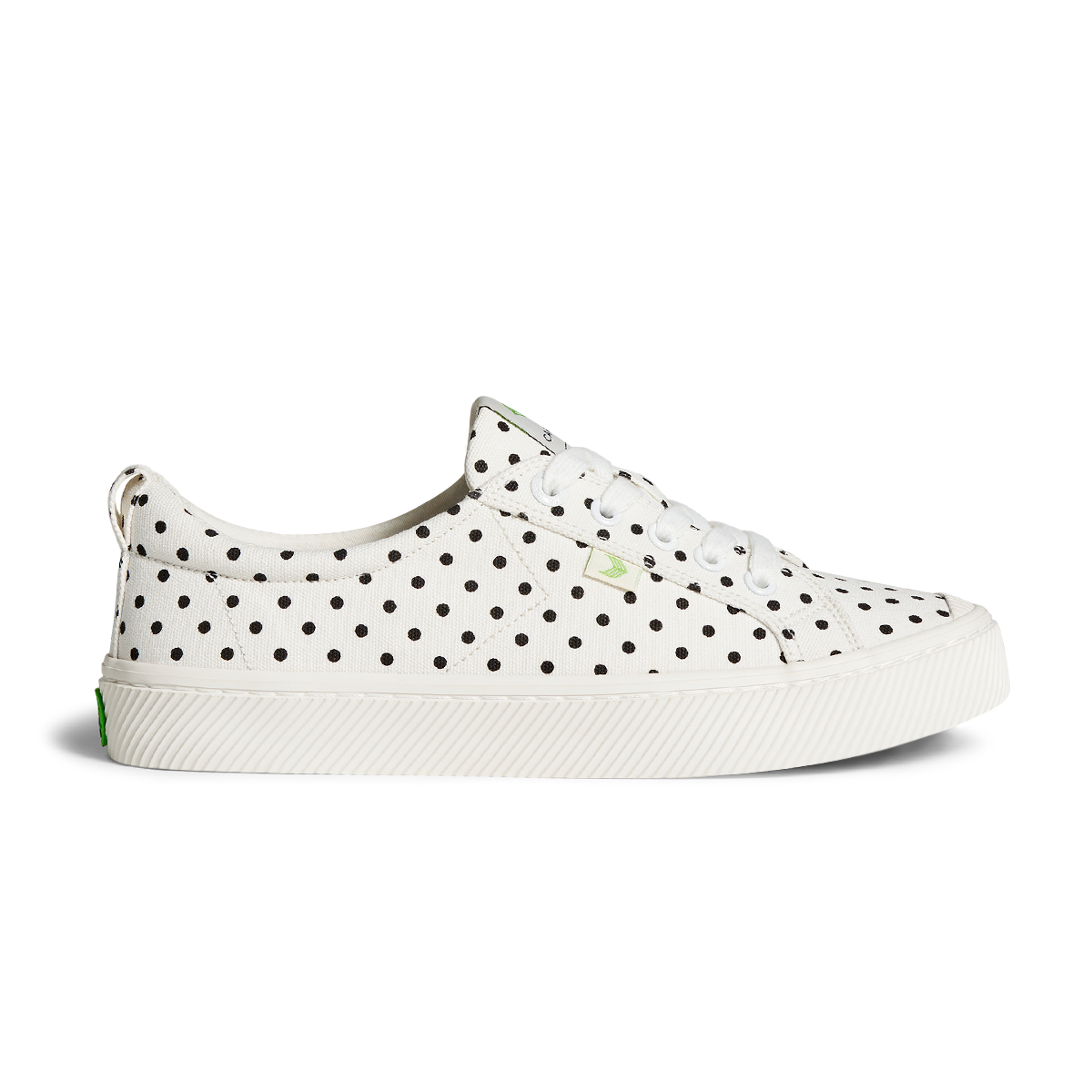 OCA Low - Black Canvas White Polka Dots