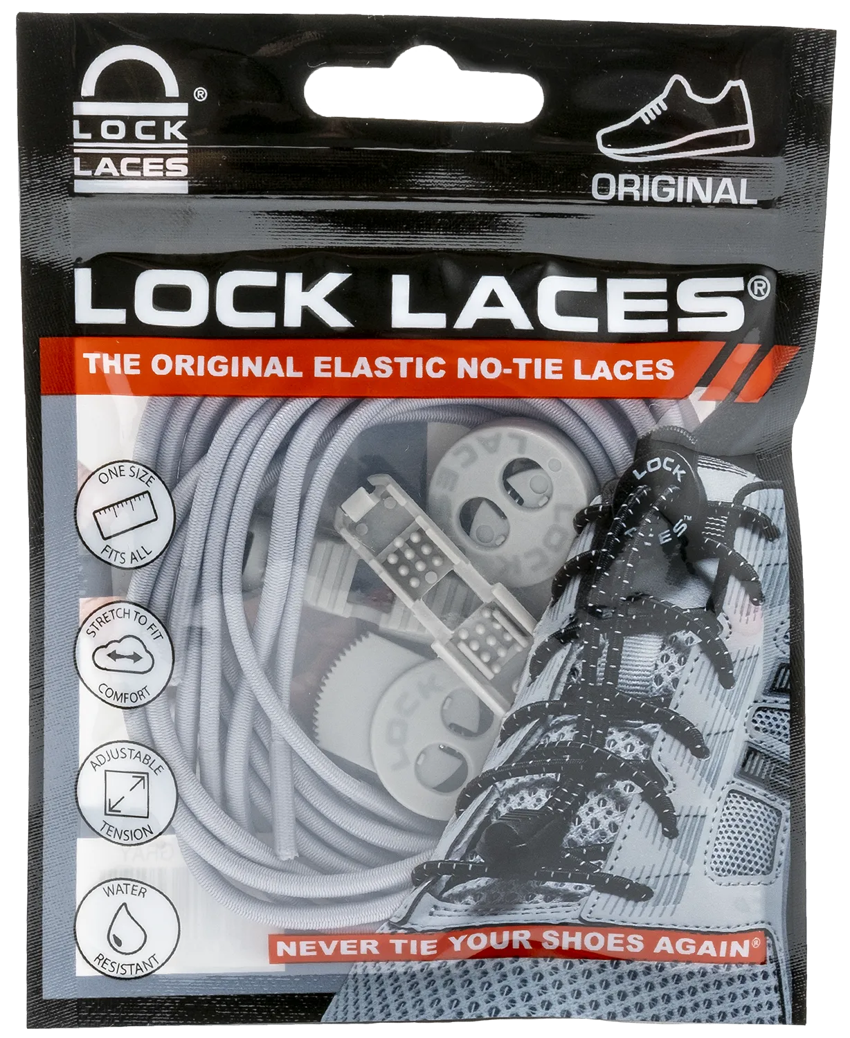 Lock Laces - Gray Solid