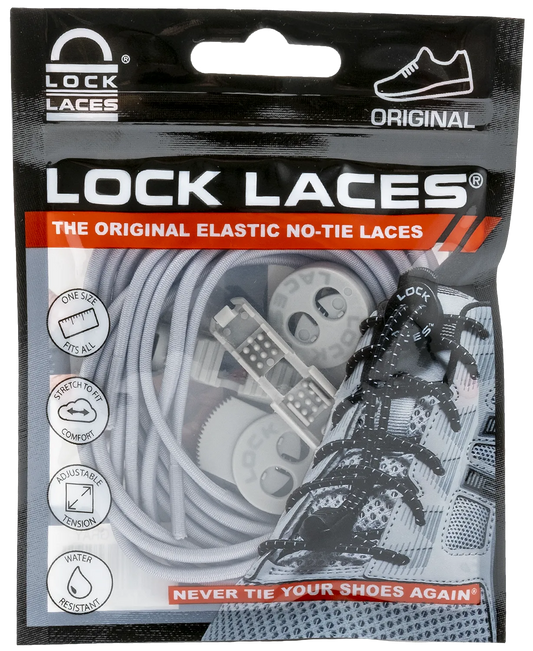 Lock Laces - Gray Solid