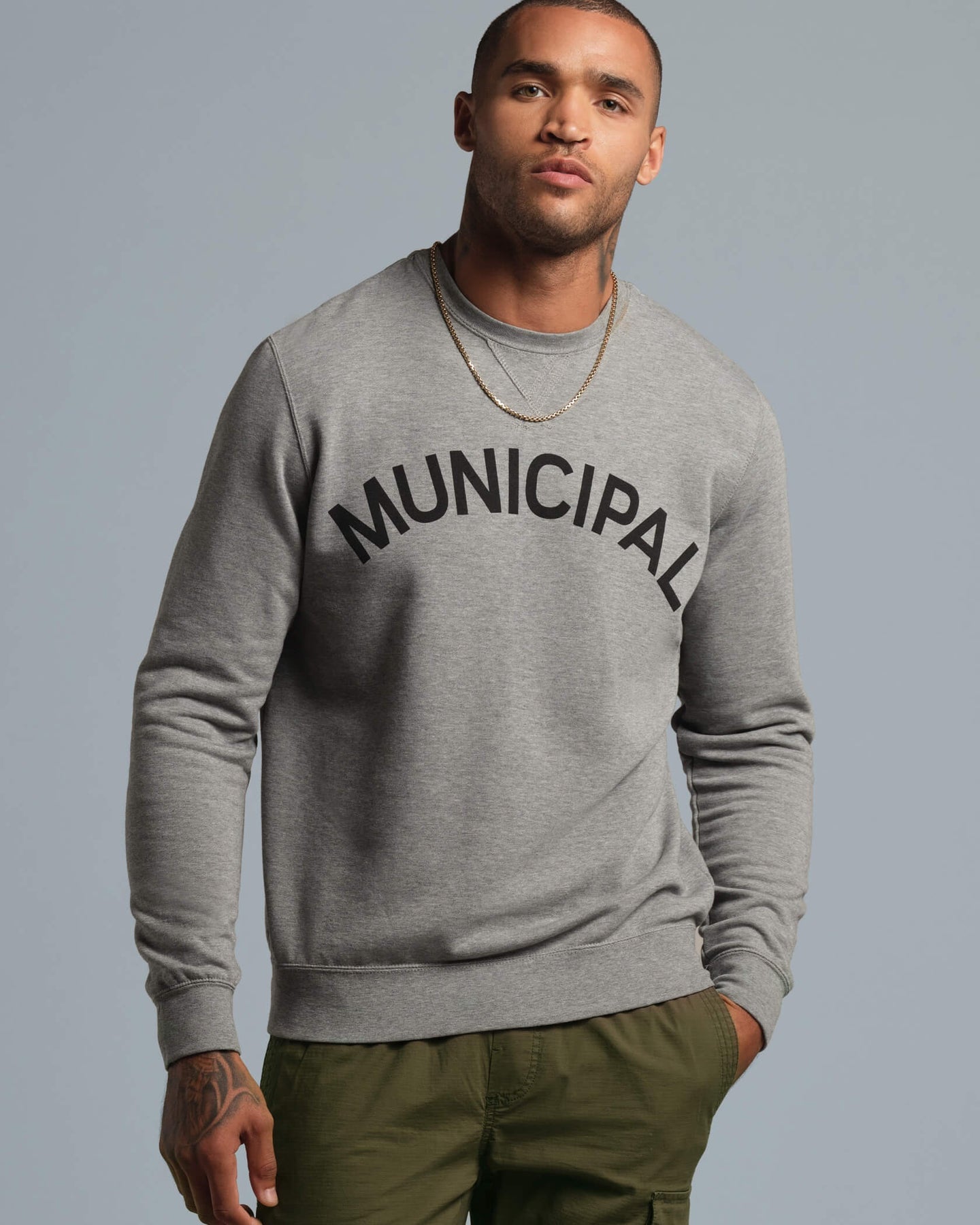 Origin Fleece Crew M | Athletic Gray